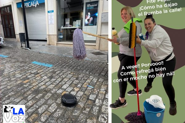 Mari Gema y Pepi, equipo de limpieza en Lepe usando un robot Rumba