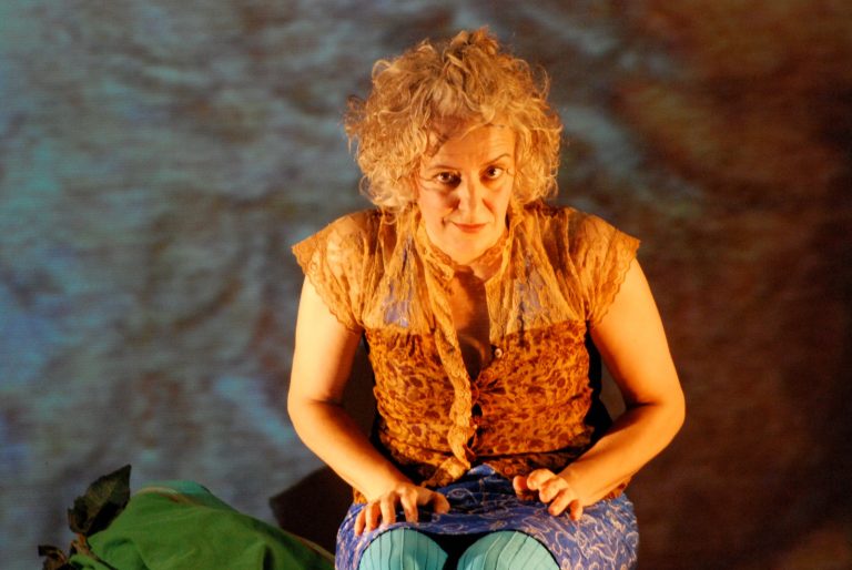 Pepa Muriel en una obra de teatro educativo infantil